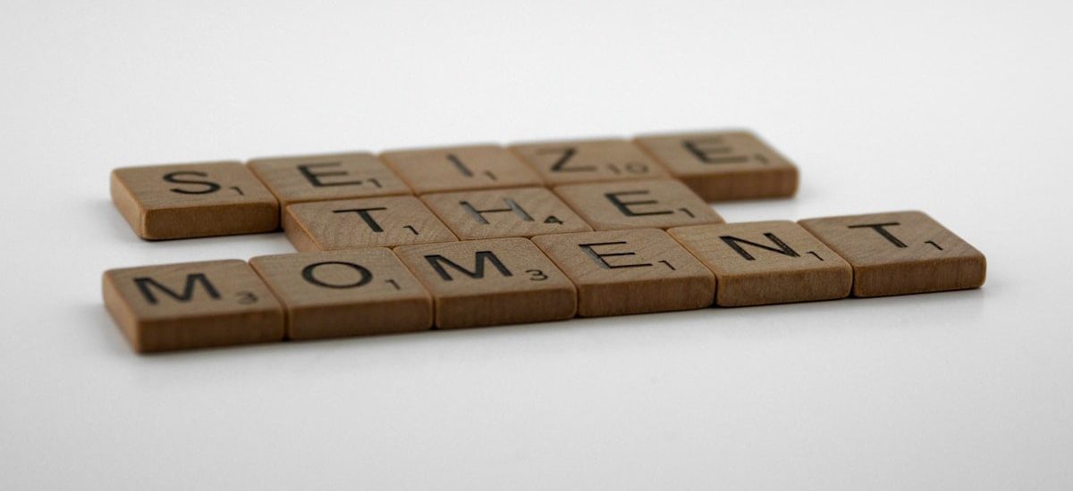 scrabble, scrabble pieces, lettering, letters, wood, scrabble tiles, white background, words, quote, letters, type, typography, design, layout, focus, bokeh, blur, photography, images, image, type, typography, seize the day, seize the moment, carpe diem, carpe momentum, yolo, opportunity, mindfulness, optimism, 